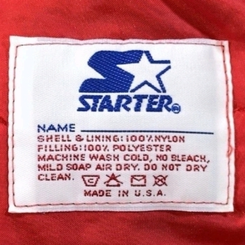 π£ Vintage 90s MLB βΎ Texas Rangersπ Mens Starter Bomber Jacket Size XL πΊπ² - Picture 7 of 8